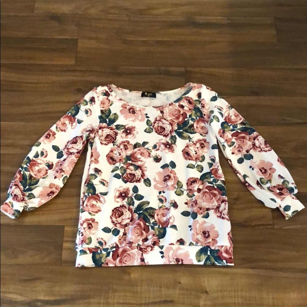 Meritt long-sleeve floral top